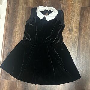 Wednesday Adam’s dance costume | black and white collared dance leotard